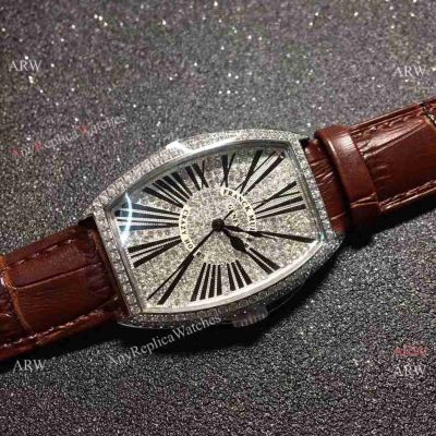 2017 New Style Franck Muller Full Diamond Dial SS Replica Watch